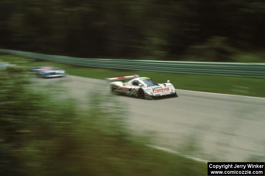 Jan Lammers / Price Cobb Jaguar XJR-10 chased by the Geoff Brabham / Chip Robinson Nissan GTP ZX-T