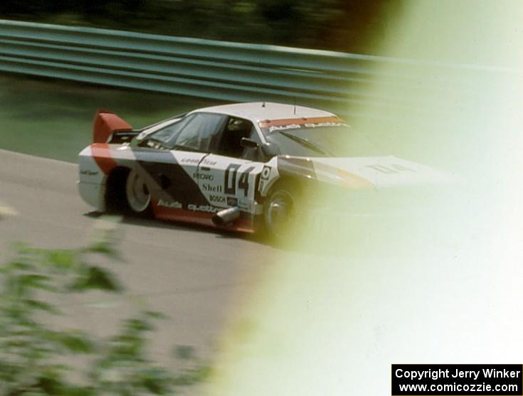 Hans Stuck / Walter Röhrl Audi 90 Quattro (GTO) sporting heavy damage