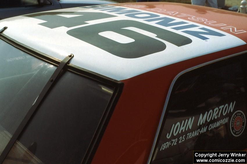 John Morton Datsun 510 on display at the Nissan tent