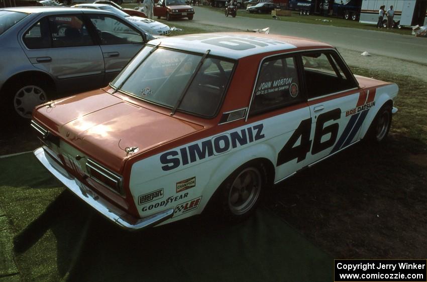 John Morton Datsun 510 on display at the Nissan tent