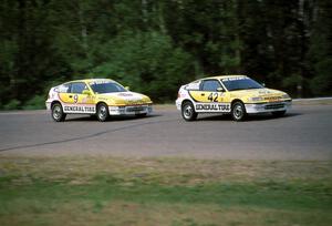 (42) Scott Gaylord / Peter Cunningham Honda CRX Si and (9) John Addison / Daniel Veilleux Honda CRX