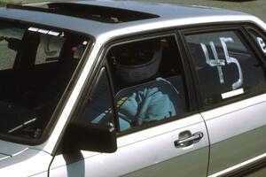 Norm Johnson in John Dahlmeier's H-Stock Audi 4000 Quattro at Owatonna Airport