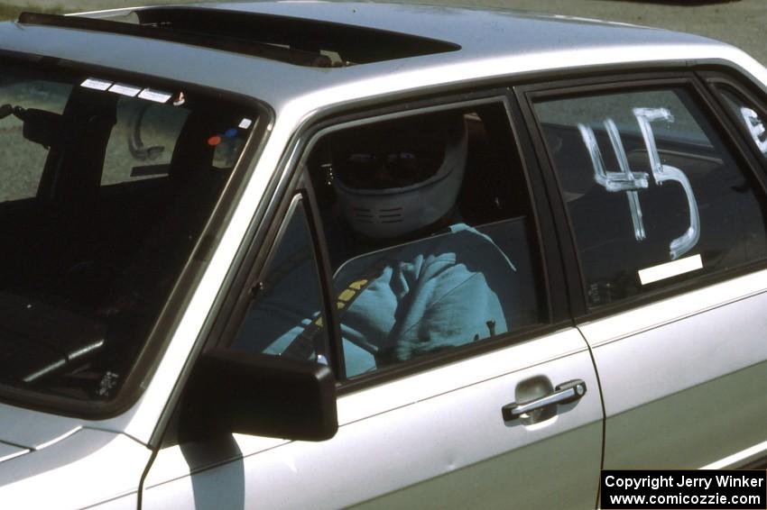 Norm Johnson in John Dahlmeier's H-Stock Audi 4000 Quattro at Owatonna Airport