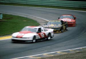 Dick Danielson's Olds Cutlass Supreme ahead of Robert Lappalainen's Ford Mustang and Paul Gentilozzi's Olds Cutlass Supreme