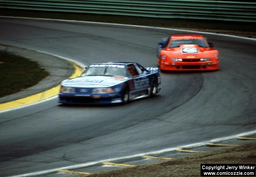 Ron Fellows' Ford Mustang holds off Max Jones' Chevy Beretta