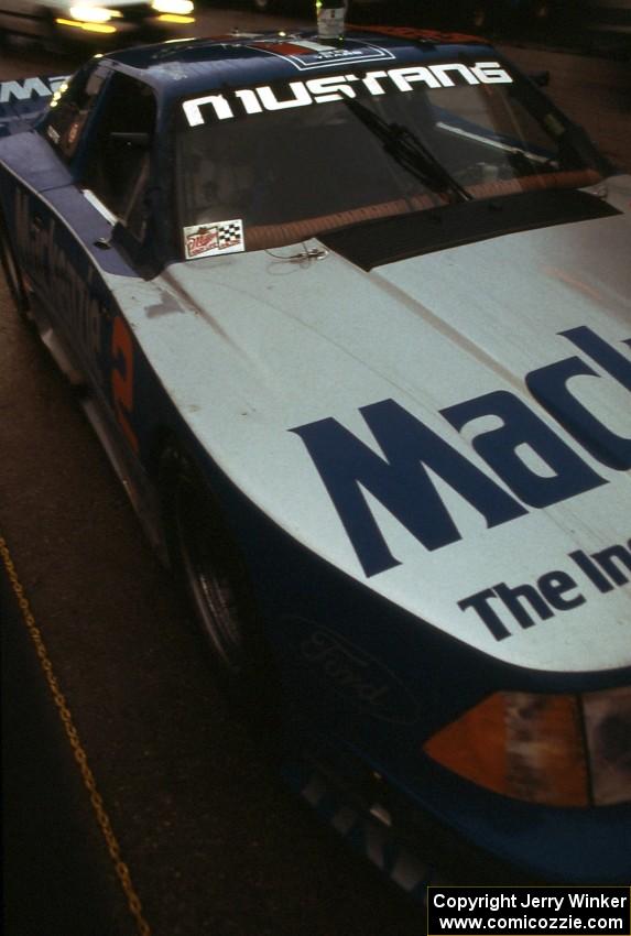 Ron Fellows' Ford Mustang in the paddock after the race