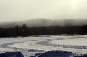 Fog and haze over the hillsides off Lake Mille Lacs