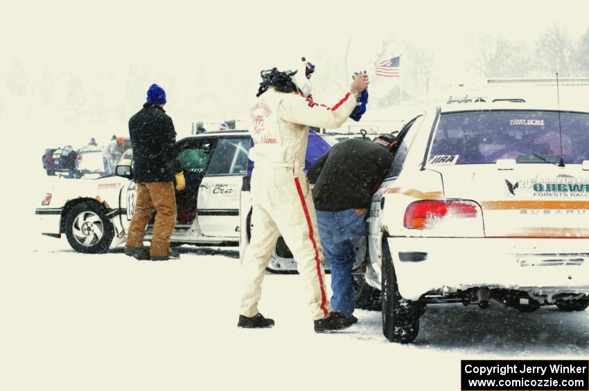 Brent Carlson / Aaron Jongbloedt / Will Cammack Subaru Impreza after a sprint race on Saturday