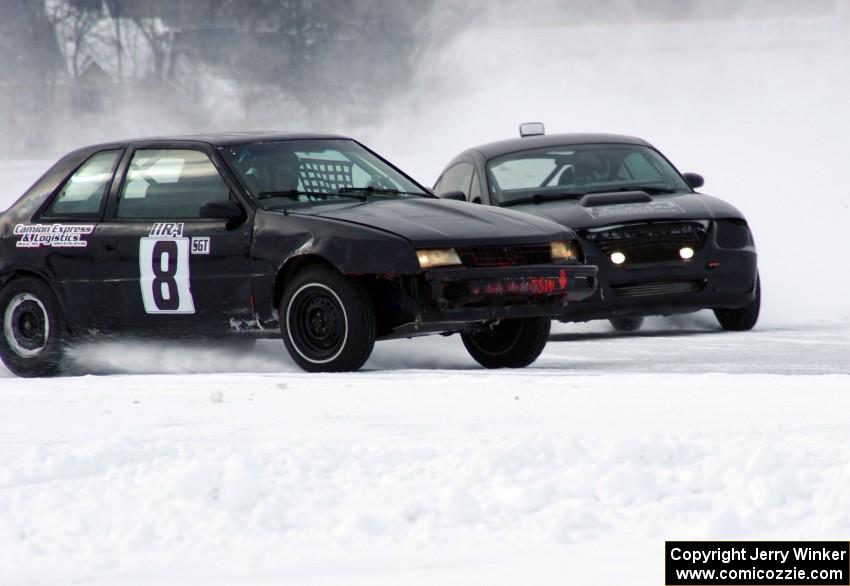 Jackson Bossen's Plymouth Sundance and Chad Reinhofer / Cody Reinhofer Audi TT