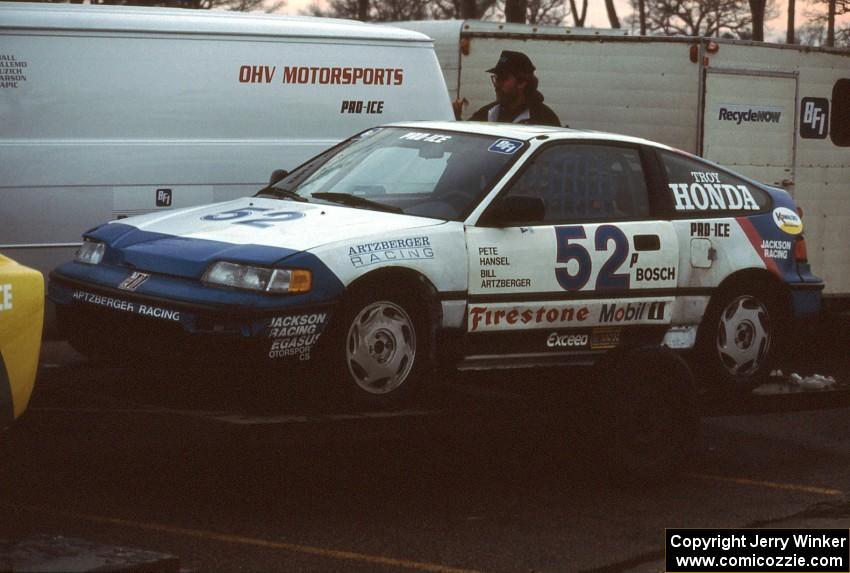 Peter Hansel / Bill Artzberger Honda CRX Si won the enduro