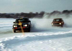 Dan Burhans, Sr. / Dan Burhans II SAAB 99 and Dave Kapaun / Len Jackson VW Rabbit