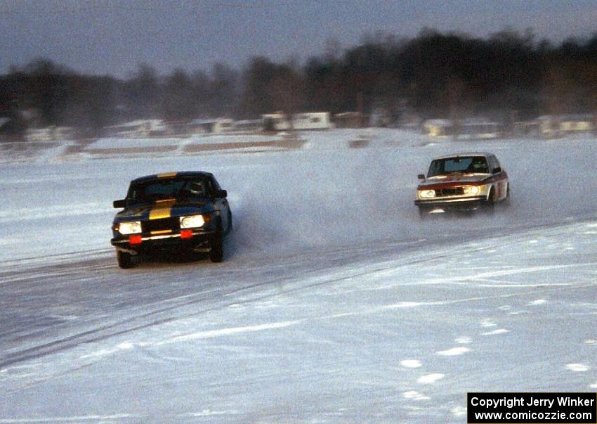 Dan Burhans, Sr. / Dan Burhans II SAAB 99 and Chuck Peterson / Bob Roth SAAB 99