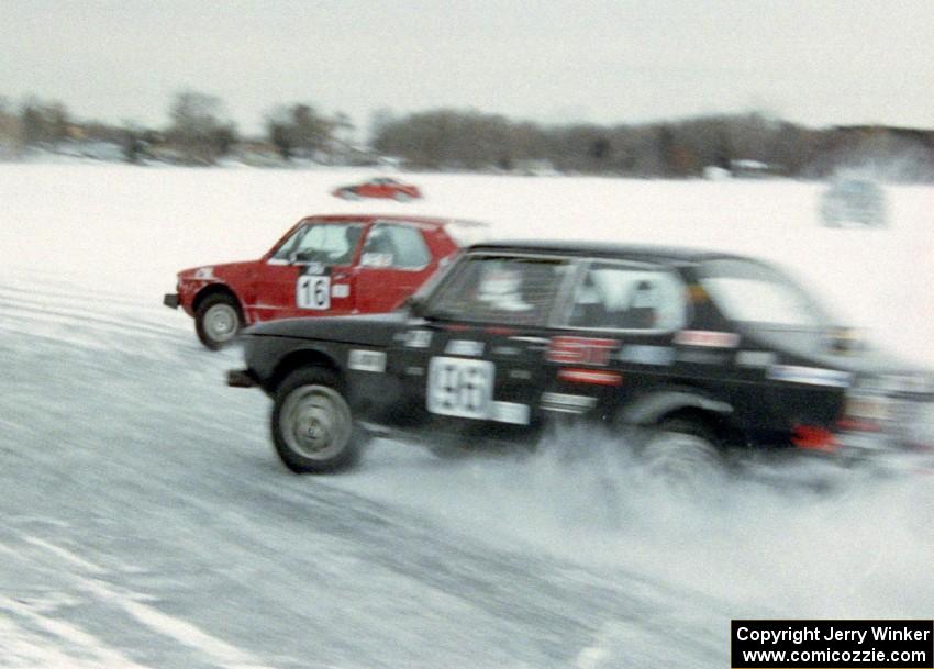 Randy Christman / ??? VW Rabbit and Bob Swinehart / Tony Burhans SAAB 99