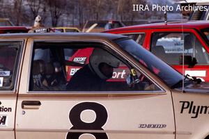 Bruce Weinke straps into the Plymouth Champ he shared with Roberto Lorensutti