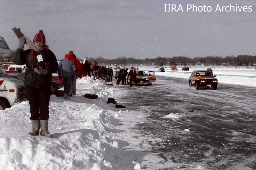 John Menard / Herm Johnson VW GTI passed by Dutch Edwards / Ed Edwards SAAB 99 in the pits