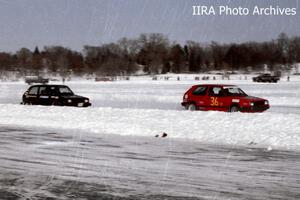 Jerry Orr / John Hogdal(?) VW GTI and John Barron / Jeff Delahorne VW GTI