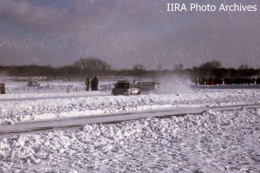 Rick Larsen / Bob Huber / Phil Schrampfer Fiat 128 into corner one