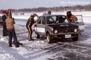 Rick Larsen / Bob Huber / Phil Schrampfer Fiat 128 in the pits