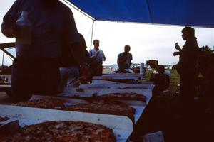 Saturday's post-event pizza party