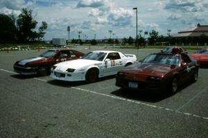 Tom Fisk's C Stock Dodge Shelby Charger, Shawn Eggum's F Stock Chevy Camaro and Gary Shubinsky's F Stock Chevy Camaro