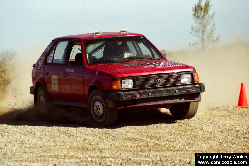 Mark Utecht in Bill Bjorklund's rented Dodge Omni GLH