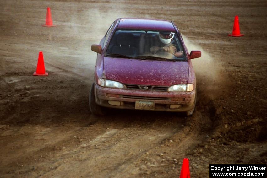 Norm Johnson in Jesse Mullan's Subaru Impreza