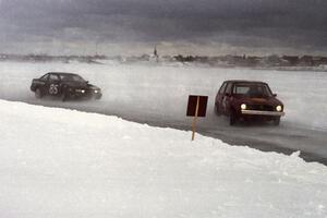 Len Jackson's VW Rabbit battles the Lyle Nienow / Mark Nienow / Bud Erbe Chevy Cavalier Z-24