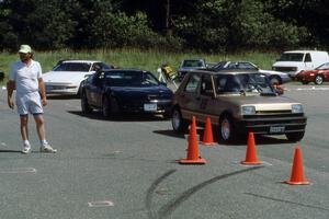 Bob Fogt awaits the start in his Renault LeCar