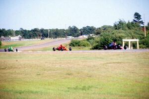 Formula Fords: Steve Kelly's Swift DB-1, John Church's Van Diemen RF85 and Tony Foster's Swift DB-1