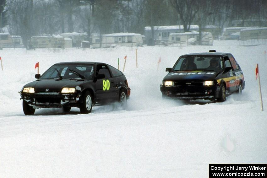 Todd Freeman / ??? Honda CRX Si and Chris Menard / Charlie Menard Toyota FX-16