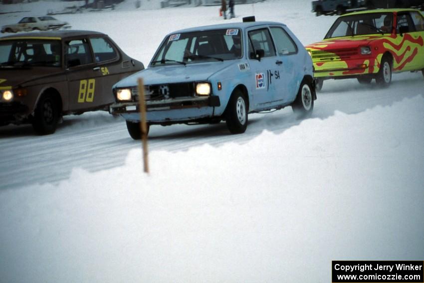 Chuck Peterson / Jeanette Russo SAAB 99, Paul Gilbert / Gary Rentfro VW Rabbit and Mark Knepper / Steve Carter Toyota Starlet