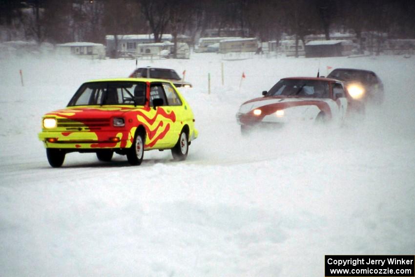 Mark Knepper / Steve Carter Toyota Starlet, Cary Kendall / Len Jackson Mazda RX-7 and Todd Freeman / ??? Honda CRX Si