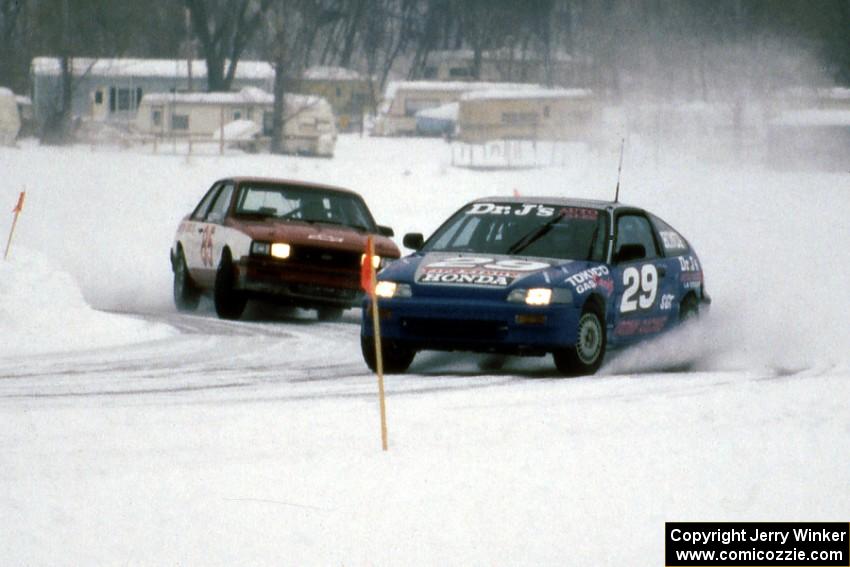 Peter Cunningham / Scott Kronn Honda CRX Si and Lyle Nienow / Bud Erbe Chevy Cavalier Z-24