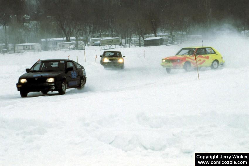 Paul Burgess / Andy Burgess Honda CRX Si, Mark Knepper / Steve Carter Toyota Starlet and Chuck Peterson / Jeanette Russo SAAB 99