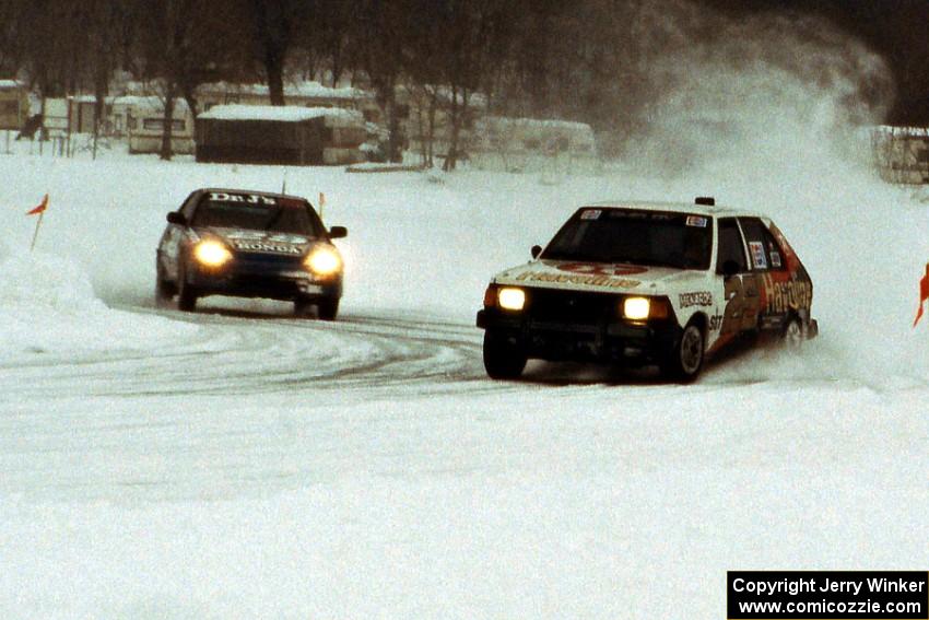 John Menard / Jon Kurshinsky Dodge Omni Shelby GLH-S and Peter Cunningham / Scott Kronn Honda CRX Si