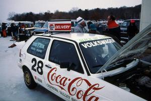 Herm Johnson / Bill Pate VW GTI in the pits during a break