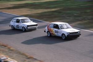 Randy Jokela's ITC Toyota Starlet and Tom Schabel's ITC Ford Fiesta