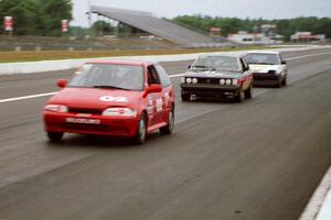 Mike Brown's ITB Suzuki Swift GTI, Bryan LaPlante's ITB VW Sciriocco and Fritz Wilke's ITC Honda Civic