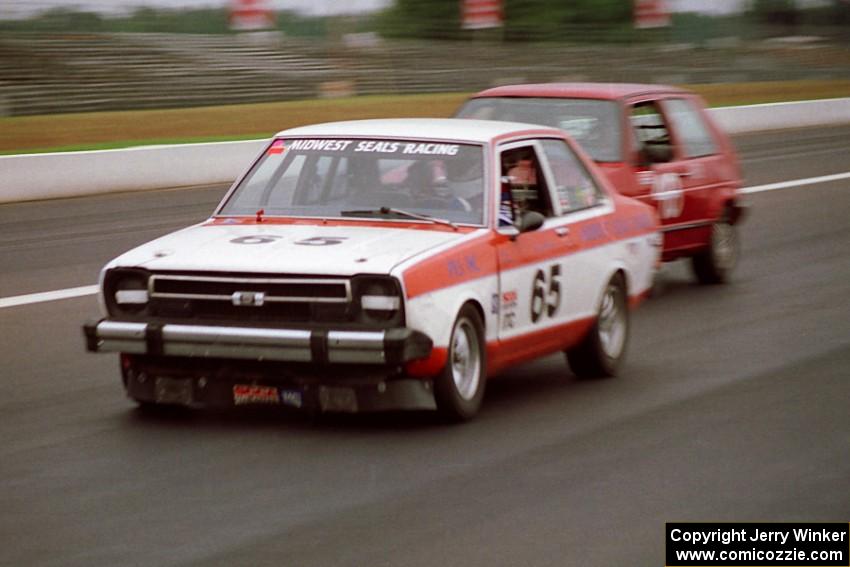 Bruce Parsons' ITC Datsun 210 and Bob Malterer's ITB VW Golf