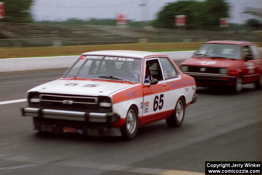 Bruce Parsons' ITC Datsun 210 and Bob Malterer's ITB VW Golf