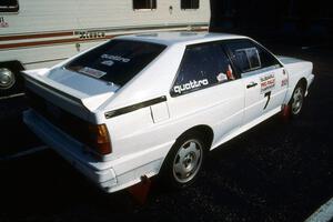 Frank Sprongl / Dan Sprongl led the event, however they were a DNF in their Audi Quattro.