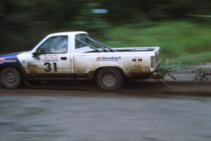 Mark Alderson / Bill Boggs take a small poplar tree along for a ride behind their Toyota Pickup.