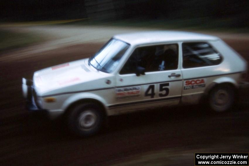 Tom VanDamme / Chuck VanDamme competed in the divisional event in their VW Rabbit.