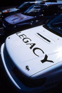 The Carl Merrill / J. Jon Wickens Ford Escort Cosworth and Chad DiMarco / Erick Hauge Subaru Legacy at parc expose.