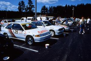 The Barry Latreille / Sandy Latreille Ford Escort GT, Rick Davis / Ben Greisler BMW M3 and other cars at parc expose.