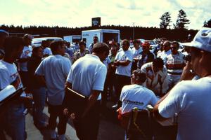 Drivers meeting before the start of day two of the event.