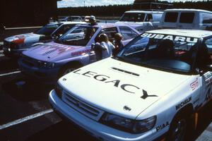 The Chad DiMarco / Erick Hauge Subaru Legacy and Carl Merrill / J. Jon Wickens Ford Escort Cosworth at parc expose.