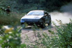 The Cal Landau / Eric Marcus Mitsubishi Eclipse at speed on Indian Creek Forest Rd.
