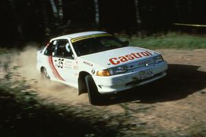 The Barry Latreille / Sandy Latreille Ford Escort GT at the 90-right on Indian Creek Forest Rd.
