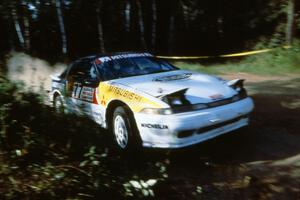 The Ivan Orisek / Olga Orisek Mitsubishi Eclipse at the 90-right on Indian Creek Forest Rd.